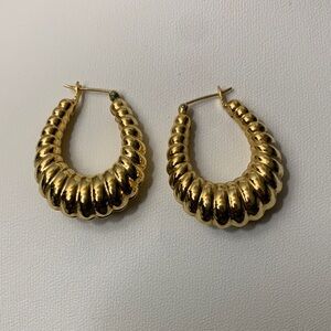 Elegant Gold tone Hoop Earrings